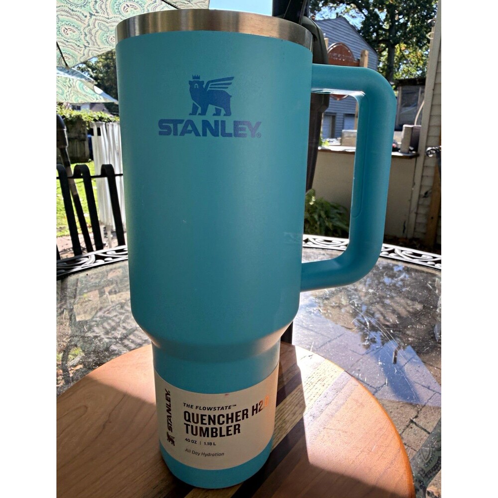 Stanley Quencher H2.0 FlowState 40 oz Turquoise Aqua Tumbler New No Lid